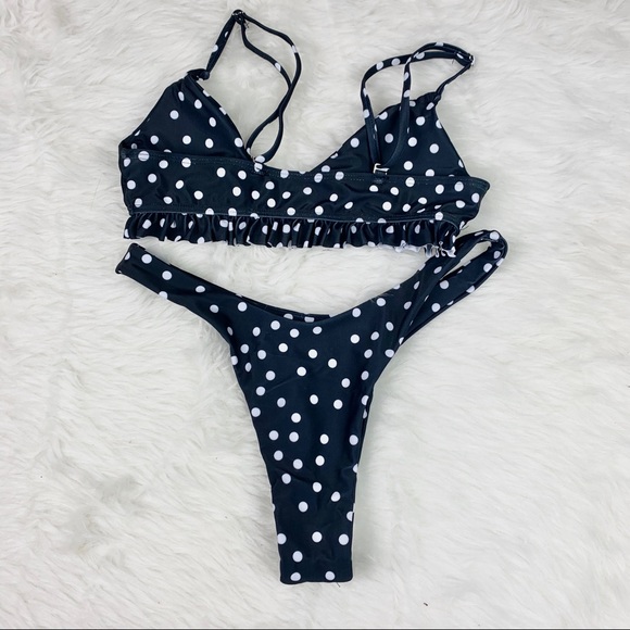 👙New! “ETTA” Ruffle Polka Dot Bikini Set - Picture 3 of 7